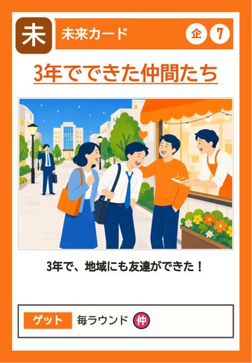 未来カード：3年でできた仲間たち