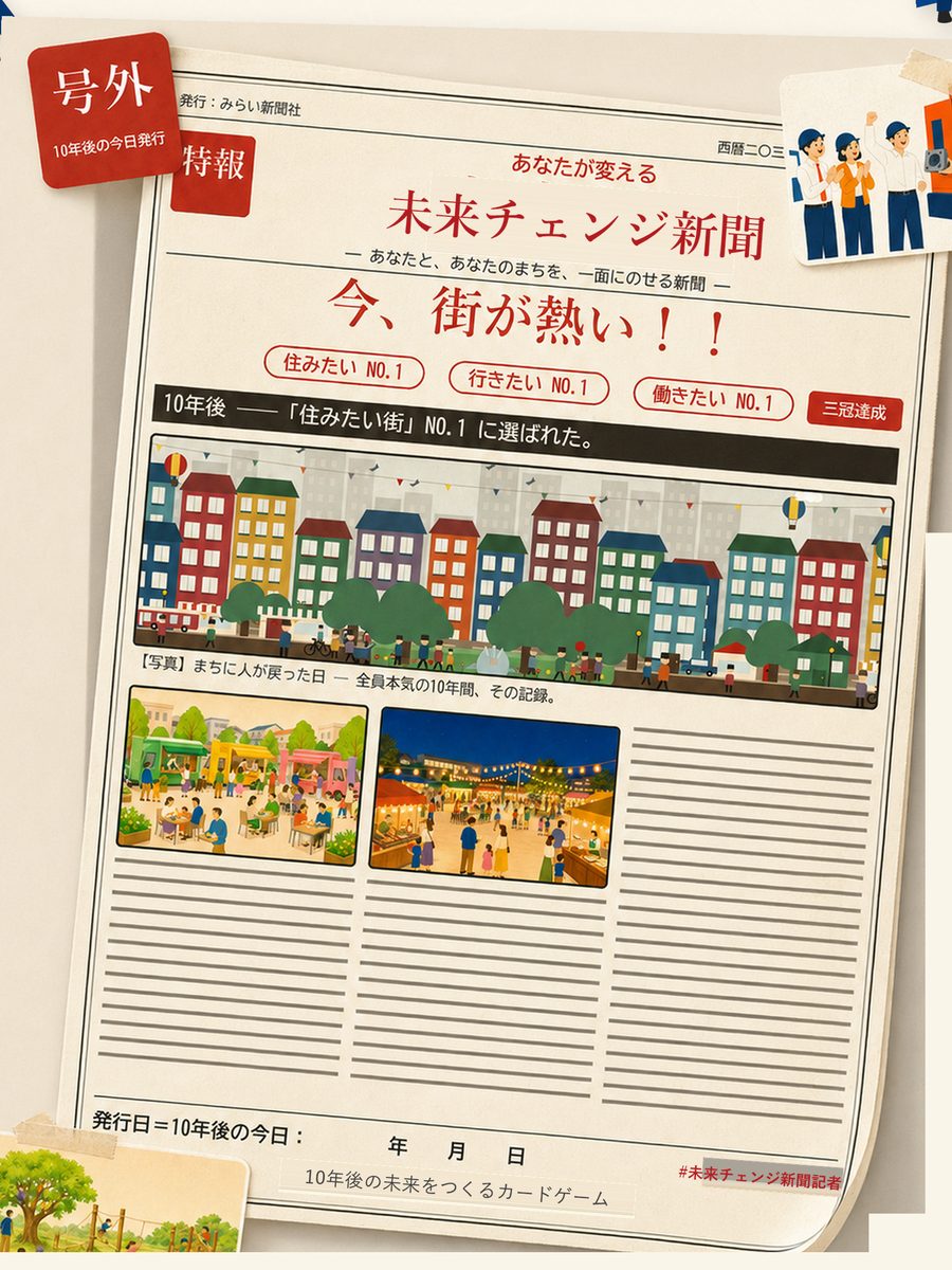 10年後の号外「未来チェンジ新聞」の紙面見本
